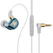Resim Qkz Sk9 Dinamik Sürücü Kulaklık, 3.5mm Plug, Mikrofonlu Kablolu Kumandalı, Mavi, 10mm Hoparlör, Müzik Kulaklığı Sk9 Sk9 