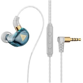 Resim Qkz Sk9 Dinamik Sürücü Kulaklık, 3.5mm Plug, Mikrofonlu Kablolu Kumandalı, Mavi, 10mm Hoparlör, Müzik Kulaklığı Sk9 Sk9 