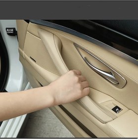 Resim Bmw İçin Siyah Sol Kapı İç Kapı Paneli Sürücü Koltuğu Düğmesi Anahtarı Çerçeve Saklama Kutusu 