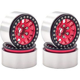 Resim Ruicoo Trx4 Ve Scx10 Rc Araçlar İçin 4 Adet Alüminyum Jant Seti - 1.9 İnç Beadlock Tekerlek 