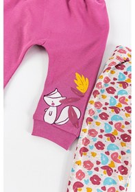 Resim Baby Koala Figürlü 2'li Kız Bebek Tek Alt Pantolon Takım 001 