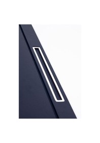 Resim Turgut Office Deri Kapaklı Masa Sümeni Lacivet Krom Detaylı 50 x 35 CM 