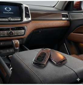 Resim Torres Musso Korando Uyumlu Smart 3 Buton Silikon Oto Anahtar Kumanda Kabı Kılıf Gri 