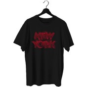 Resim Bluu Newyorklite Sporcu T-Shirt Bisiklet Yaka (528819107) Siyah 