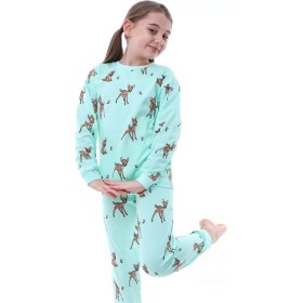 Resim Geyik Desenli Kız Çocuk Pijama Takımı 