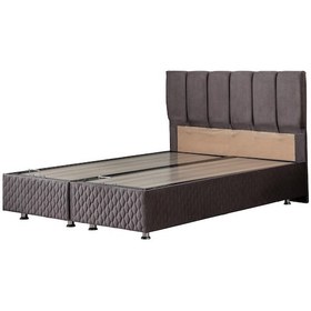 Resim Setaymobilya Baza, Tetra Antrasit Çift Kişilik Baza + Başlık, Mdf, Setay 