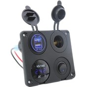 Resim Ebitda Çift Usb Soket Gerilim Ölçme Makinesi, 4'ü 1 Arada Kombine Panel, P15+d3+y2+k5 Mavi Işık Mavi Işık 