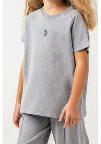 Resim U.s. Polo Assn. Kız Çocuk Gri Pijama Takım Gri 