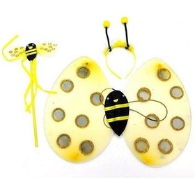 Resim Kanat Set Arı Kostümü Lüks Taç-kanat-asa Set Kız Ve Erkek Kostümü 