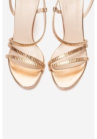 Resim Luvishoes Nuevo Rose Cilt Taşlı Kadın Topuklu Abiye Ayakkabı 