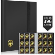 Resim Premium 396 Cepli Ticaret Kartı Cilti Yan Yükleme Tasarımıyla – MTG, TCG, Spor Kartları ve Daha Fazlası için Siyah PP Koleksiyon Albümü, Standart Kartlar için Dayanıklı El Cilti, Kart Koleksiyonu Depolama|Şık Siyah Cilt|Polipropilen Cilt, Kartlar için Cilt 