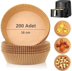 Resim Uyumlu 16CM Hava Fritözü Pişirme Kağıdı, Pratik ve Temiz Kullanım 