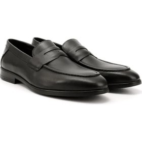 Resim Gönderi® Erkek Siyah Hakiki Deri Loafer Ayakkabı 