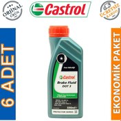 Resim Castrol Brake Fluid Dot 3 500 Ml Fren Hidrolik Sıvısı 6 Adet 