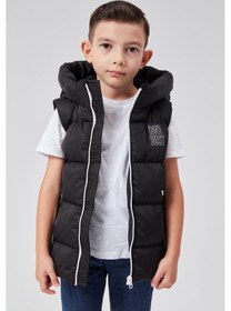 Resim Benitto Kids Kapüşonlu Erkek Çocuk Şişme Yelek 51311 Siyah 