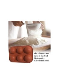 Resim Kek Kalıbı Yarım Top Pişirme Kalıbı Silikon Tepsi Buz Topu Çikolata Kalıbı 6 Lı Çok Renkli 