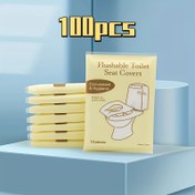 Resim 10 adet/100 adet Tek Kullanımlık Tuvalet Kapağı - Banyolar, Seyahat Aksesuarları, Halka Açık Tuvaletler, Kamp, Sifonlama için 