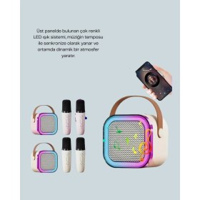 Resim Ses Efektli Mikrofonlu Kablosuz Karaoke Sistemi - Lisinya 
