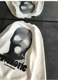 Resim Hazego Kışlık Bisiklet Yaka Baskılı Sweatshirt - Beyaz Beyaz 