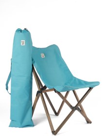 Resim Bag The Joy Ahşap Katlanır Kamp Masa Sandalye Seti 60x60x55 cm | Bahçe , Balkon| Çantalı | Kahverengi – Koyu Gri 