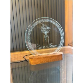 Resim Canım Annem Figürlü LED Masa Lambası, Mobilya 