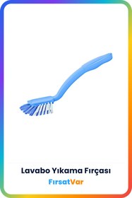 Resim FırsatVar Klozet Lavabo Küvet Yıkama Temizleme Fırçası Plastik Saplı 