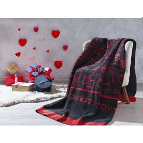 Resim Özdilek Gleam Love Çift Kişilik Pamuklu Battaniye 180x220 476322 Kırmızı 
