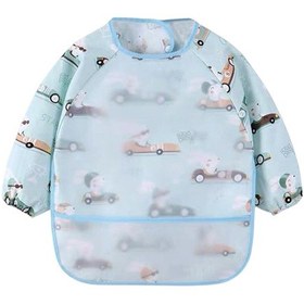 Resim Suntek Tavşan Yarışı Desenli Bebek Önlükler Bebek Mavi 