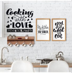 Resim Bk Home Doğal Ahşap Raflı Dekoratif Fincan Askılığı Mutfak Konsep (551038572) 