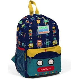 Resim Lacivert Robot Desenli Çok Renkli 