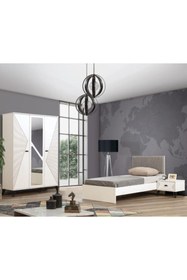 Resim Setay Safir Genç Odası - 3 Kapılı Dolap, Karyola, Komodin 