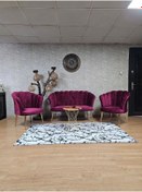 Resim ZAFİR Papatya Çay Seti Koltuk Takımı Gold Sivriltme Ayak, Balkon, Salon, Ofis, Cafe Koltuk Takımı 