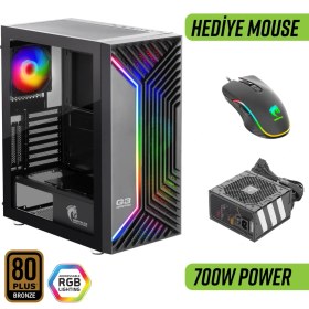 Resim Green Griffin G3 Plus Argb Gaming Bilgisayar Kasası (4×120MM Fan + Tempered Cam) – 700W 80+ Bronze Psu Dahil 