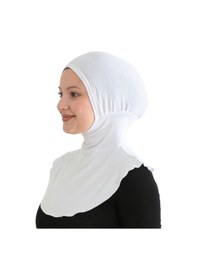 Resim Modish Group Kadın Boyunluklu Hijab Tesettür Pratik Spor Bone - Sarı Beyaz 
