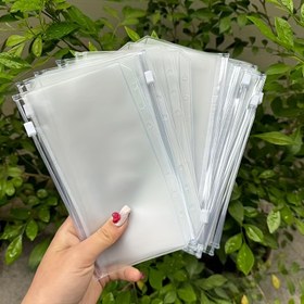 Resim 4/8/16 Adet A6 Fermuarlı Şeffaf Zarf Çantalar - Yeniden Kullanılabilir Hediye Torbaları, Saklama Poşetleri, Dosya Tutucuları, Ofis Kullanımı İçin Uygun 