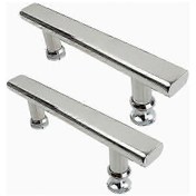 Resim 2x Krom Paslanmaz Çelik Duş Kapısı Kolu 145 Mm, Banyo Donanımı Değişimi İçin 