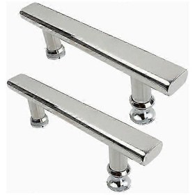 Resim 2x Krom Paslanmaz Çelik Duş Kapısı Kolu 145 Mm, Banyo Donanımı Değişimi İçin 