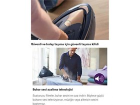 Resim Kumaşı Tanıyan Ultra Premim Buhar Kazanlı Ütü - Taban Kameralı, Yapay Zeka Teknolojisi 3100WATT 