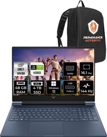 Resim HP Victus 16 İ7-14700Hx 48Gb Ram 4Tb Ssd Rtx4060/8Gb 144Hz 16.1 Fhd W11Home 9J235Ea & Per4 Çanta 