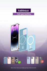 Resim SPRANGE Magsafe Powerbank 10000 Mah Standlı Hızlı Taşınabilir Iphone 11 12 13 14 15 16 17 Samsung uyumlu 