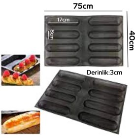 Resim Pastry Planet Delikli 8 Li Baton Silikon Kalıp 40CM*60CM 