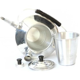 Resim PremiumPort Paslanmaz Çift Taraflı Amlüminyum Süzgeçli Çaydanlık Seti 