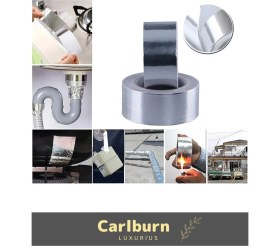 Resim Carlburn Özel Suya Sıcaklığa Dayanıklı Tamir Soba Boru Yama Alüminyum Yanmaz Folyo Bant 44MM 10MT - 5 Adet 