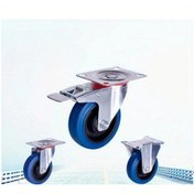 Resim Dashanshop 4 Adet 2 İnç Frenli Döner Endüstriyel Mobilya Tekerleği Sessiz Sağlam Lastik 