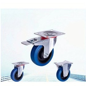 Resim Dashanshop 4 Adet 2 İnç Frenli Döner Endüstriyel Mobilya Tekerleği Sessiz Sağlam Lastik 