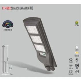 Resim Cata CT-4692 60W Solar Sokak Armatür 