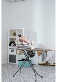 Resim Elitepress Ayarlanabilir Ayaklı Lüks Ütü Masası Isıya Dayanıklı Extra Kumaş Antrasit 