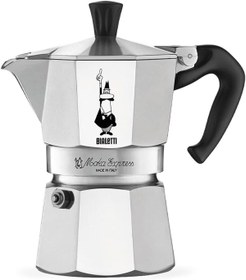 Resim Hype Store Bialetti - Moka Express: 3 Cups Ocak Üstü Espresso Pişirici - 130ml - Gümüş Renk - Alüminyum Gövde - 