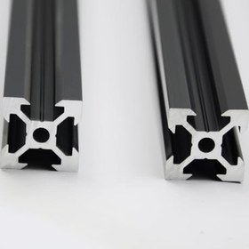 Resim Iverntech 4 adet 400mm 2020 V tipi siyah avrupa standardı eloksallı lineer ray alüminyum profil ekstrüzyon DIY 3D yazıcı ve CNC makinesi 