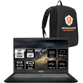 Resim MSI Modern 14 C12MO i7 1255U 16GB 4TB SSD 14" FHD IPS FDOS Taşınabilir Bilgisayar & PER4 ÇANTA 